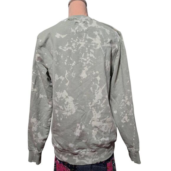 Custom Upcycled Green Flower Queen Handpainted Sweatshirt - Picture 5 of 5